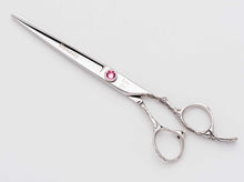 Dynasty Iris 7" professional hairstylist shear from Pro Sharp Edges. Full View