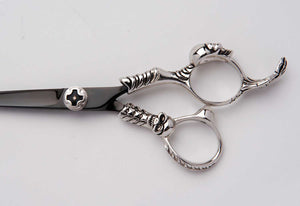 Mirage Reaper professional hairstylist shears from Pro Sharp Edges. back view